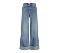 JJXX Jxtokyo Wide Fold HW Jeans R254 DNM SN, Media Blu Denim, 25W x 30L Donna