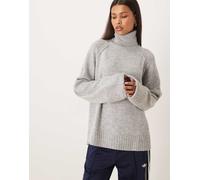 JJXX - Maglione con collo alto e polsini grigio mélange 36