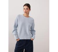 JJXX - Maglione girocollo azzurro a coste-Blu 46