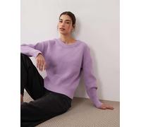 JJXX - Maglione girocollo viola chiaro a coste 46