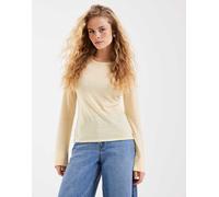 JJXX - Maglione lavorato trasparente color latticello-Giallo 44