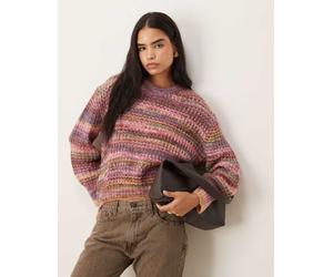 JJXX - Maglione oversize bordeaux mélange-Rosso 40-42