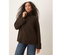 JJXX - Maglione oversize con collo alto marrone 40-42