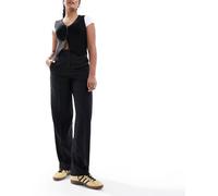 JJXX - Mary - Pantaloni sartoriali a vita alta neri-Nero W32 L30