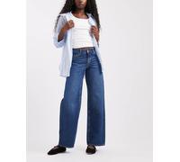 JJXX Palermo jeans a pianta larga a vita bassa in blu medio W30 L30