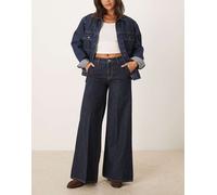 JJXX - Palma - Jeans ampi blu scuro con cuciture-Blu navy W28 L32