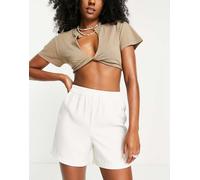 JJXX - Pantaloncini boxer in popeline color crema-Bianco 44