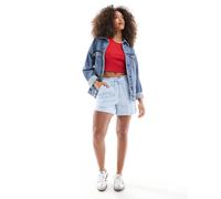 JJXX - Pantaloncini in seersucker blu a righe S L32