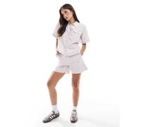 JJXX - Pantaloncini rosa a righe in coordinato 40-42