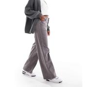JJXX - Pantaloni a fondo ampio in tessuto a coste grigi-Grigio W29 L34