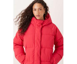 JJXX - Piumino bordeaux con cappuccio-Rosso 34