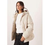 JJXX - Piumino color crema con cappuccio-Bianco 36