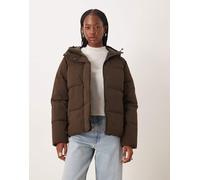 JJXX - Piumino marrone con cappuccio 40-42