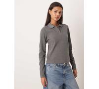 JJXX - Polo a maniche lunghe grigia-Grigio 38