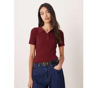Jjxx polo donna a costine bordeaux S