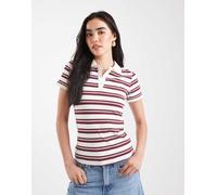 JJXX - Polo color panna a righe bordeaux-Bianco 46