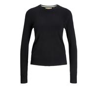 Jack&Jones JXCARA Comfy Crew Neck Knit, Maglia a Maniche Lunghe Donna, Black/Detail:/Fog,