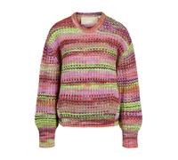 JJXX Jxsimone Crew Neck Knit SN Maglione Lavorato a Maglia, Fiery Red/Stripes:/Multi Space Dye, XS Donna