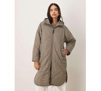 JJXX - Sienna - Giacca trapuntata beige con cappuccio-Verde 38