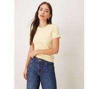 JJXX - T-shirt aderente giallo burro 36