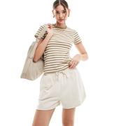 JJXX - T-shirt mini color crema a righe-Bianco 44