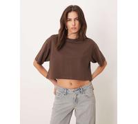 JJXX - T-shirt oversize taglio corto marrone 34