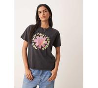 JJXX - T-shirt squadrata grigia con stampa Red Hot Chilli-Grigio 36