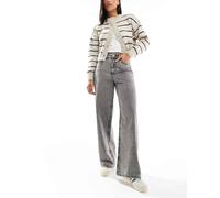 JJXX - Tokyo - Jeans a vita alta con fondo ampio lavaggio grigio acido W30 L30
