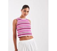JJXX - Top in maglia rosa a righe 34