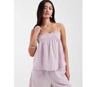 JJXX - Top in seersucker rosa a righe 36