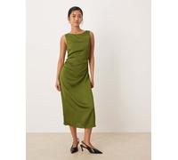 JJXX - Vestito midi in raso verde 38