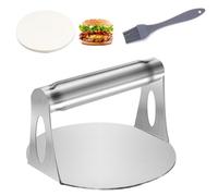 JJZGPP Pressa per hamburger in acciaio inox da 5,5 pollici rotonda Smash Burger, pressa bistecca tritata antiaderente, impugnatura comoda, facile da pulire, per bistecca, patties, carne, barbecue
