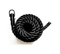 JK Fitness Battle Rope Ø 38 MM-12 M, Unisex Adulto, Nero, Unica
