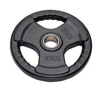 JK Fitness Diamond, Disco GHISA OLIMPIONICO GOMMATO Tri-Grip Foro Ø50 mm da 10 kg Unisex Adulto, Nero, Unica