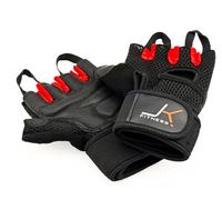 JK FITNESS [Guanti Palestra Con Polsiera E Grip Antiscivolo Guanti Pesi Bodybuilding Mezze Dita Uomo Donna Imbottiti Gel Per Manubri E Bilanciere Traspiranti Con Velcro Taglie S M L XL (S)
