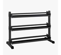 JK Fitness Rastrelliera Porta Manubri 3 Ripiani Nero