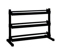 JK Fitness Rastrelliera Porta Manubri 3 Ripiani Nero