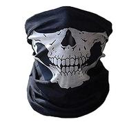 JK Home Bandane senza cuciture con teschio per il viso, fascia per capelli, sciarpa, scaldacollo, 12 in 1, multifunzione, per sport all'aria aperta, colore: bianco