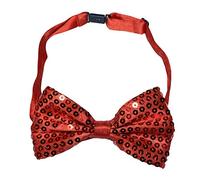 JK Home Fiocco Pre-annodato Regolabile Scelta di Molti Colori per Uomini Bambini Ragazzo, 12 cm Rosso Paillette, Taglia Unica