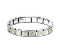 jkahh Bracciale da uomo e donna in acciaio inox da 9 mm, 19cm, Pietra, Agata