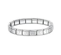 jkahh Bracciale da uomo e donna in acciaio inox da 9 mm, 19cm, Pietra, Agata