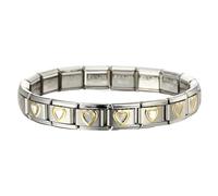 jkahh Bracciale da uomo e donna in acciaio inox da 9 mm, 19cm, Pietra, Agata