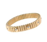 jkahh Bracciale elastico in acciaio inossidabile per donne strass largo braccialetto classico orologio catena regalo, 19cm, Pietra, Agata