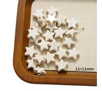 jkahh Distanziatore per orecchini fai da te con perline a forma di stella marina e turchese bianco naturale, 19cm, Pietra, Agata