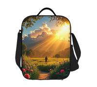 JKASDTRP A Burst Of Sunlight - Borsa termica per il pranzo, riutilizzabile, a prova di perdite, con tracolla regolabile, per donne, uomini, lavoro, viaggi, picnic