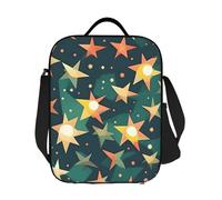 JKASDTRP Atomic Stars - Borsa termica per il pranzo con stampa retrò, riutilizzabile, a prova di perdite, con tracolla regolabile, per donne, uomini, lavoro, viaggi, picnic