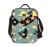 JKASDTRP Atomic Stars - Borsa termica per il pranzo, grande, con motivo retrò, riutilizzabile, a prova di perdite, con tracolla regolabile, per donne e uomini, lavoro, viaggi, picnic