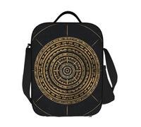 JKASDTRP Borsa termica per il pranzo con motivi antichi misteri, riutilizzabile, a prova di perdite, con tracolla regolabile, per donne, uomini, lavoro, viaggi, picnic
