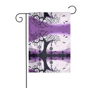 JKDGOJ Bandiera da giardino con immagine spettrale viola nera gotica bandiera da giardino adatta per tutte le stagioni 30,5 x 45,7 cm