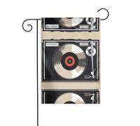 JKDGOJ Bandiera da giardino vintage in vinile, adatta per tutte le stagioni, 30,5 x 45,7 cm